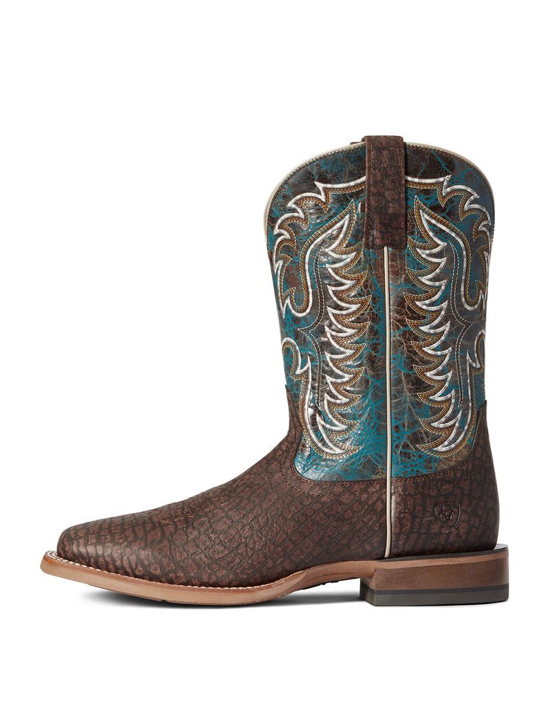 Ariat Stinger Western Boot Dark Brown Hippo Print | UCLSFW-148