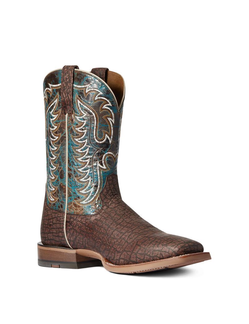 Ariat Stinger Western Boot Dark Brown Hippo Print | UCLSFW-148