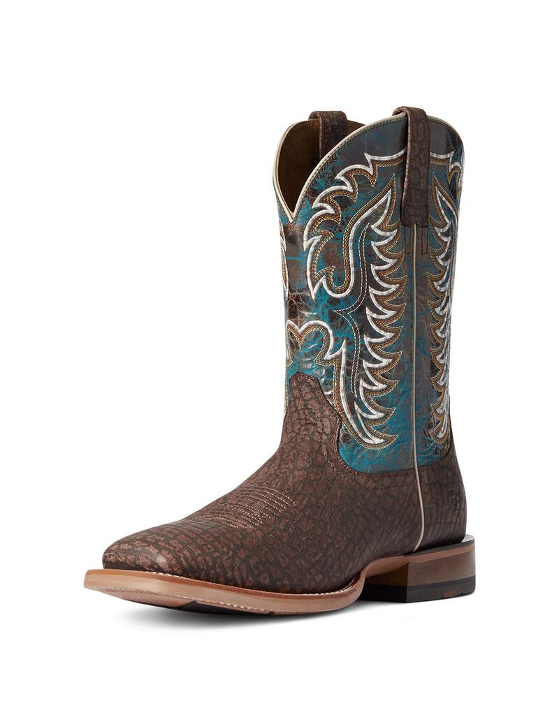 Ariat Stinger Western Boot Dark Brown Hippo Print | UCLSFW-148