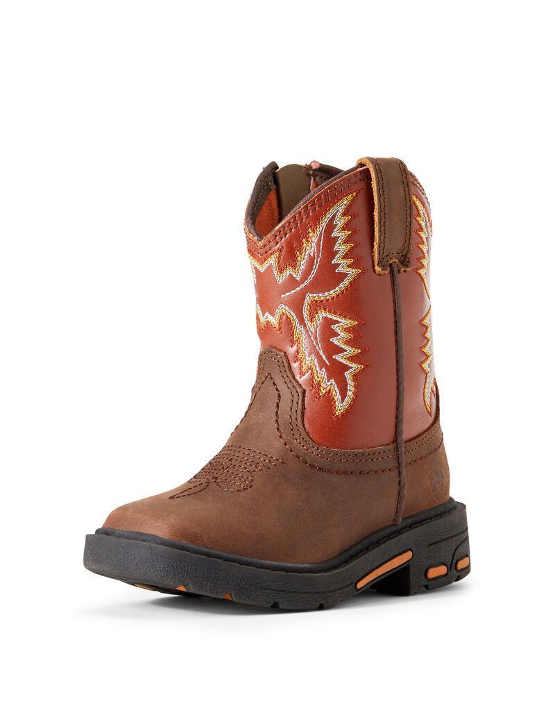 Ariat Stompers Chandler Workhog Brown | YMWLQD-584