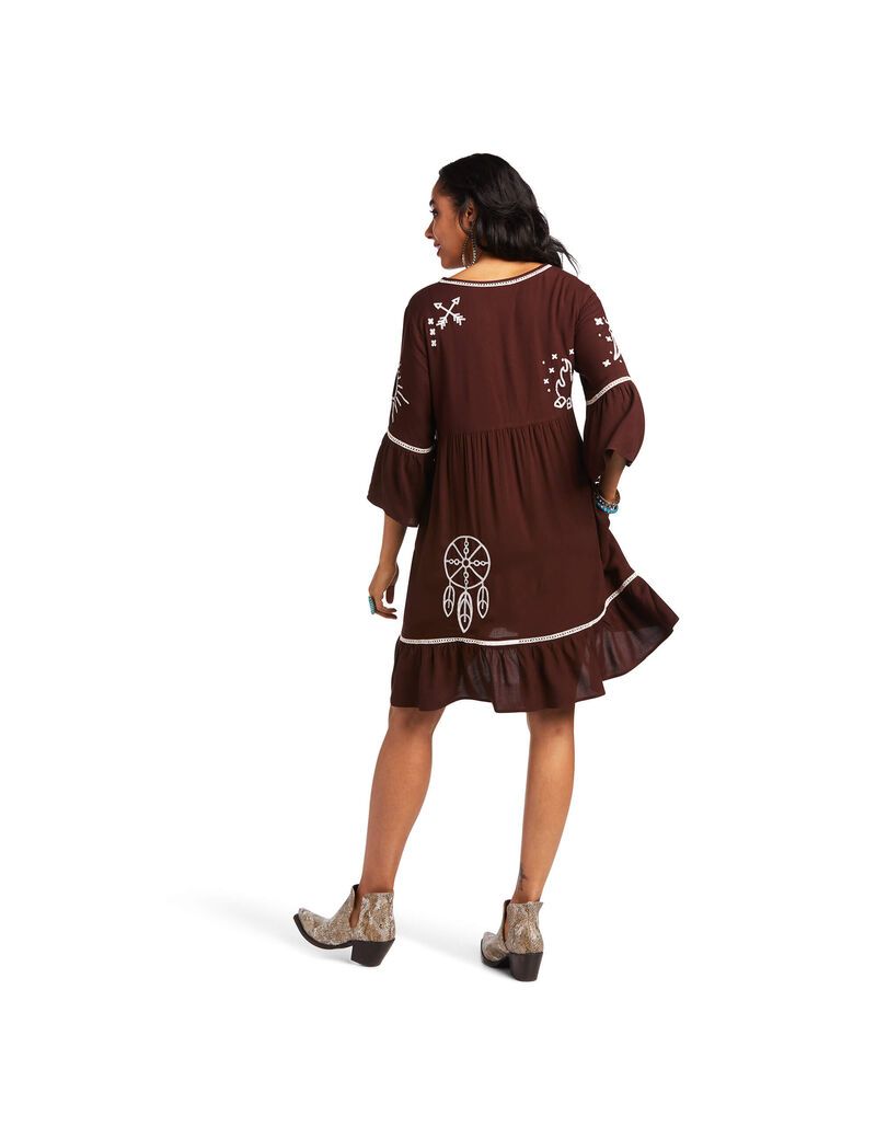 Ariat Stories Dress Deep Mahogany | UHWGJL-962