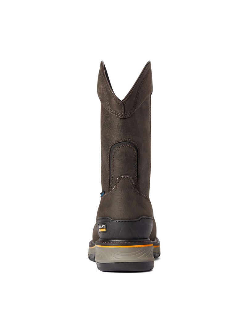 Ariat Stump Jumper Pull-On Waterproof Composite Toe Work Boot Iron Coffee | ZRMCUN-208