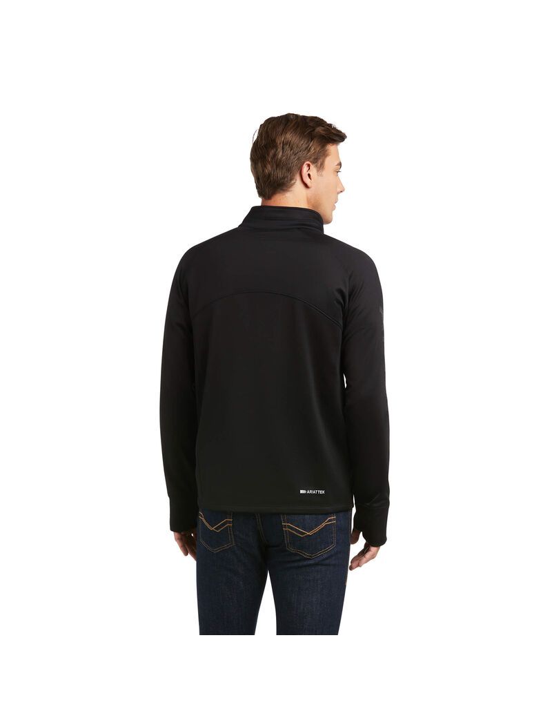 Ariat TEK Team 1/2 Zip Sweatshirt Black/Black | HWKUIT-241