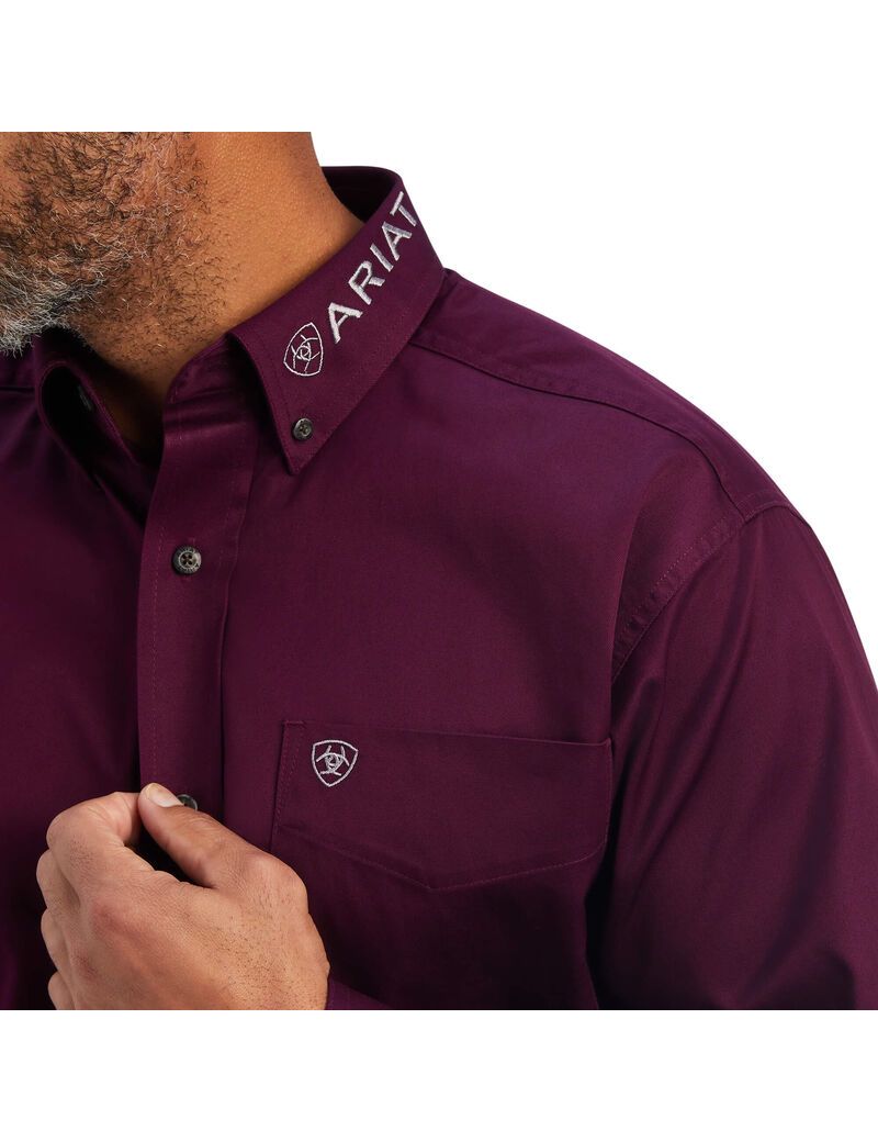 Ariat Team Logo Twill Classic Fit Shirt Beet/Serape | CLHQBI-405