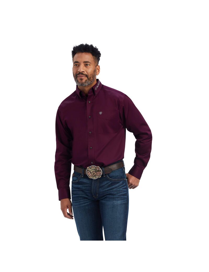 Ariat Team Logo Twill Classic Fit Shirt Beet/Serape | CLHQBI-405