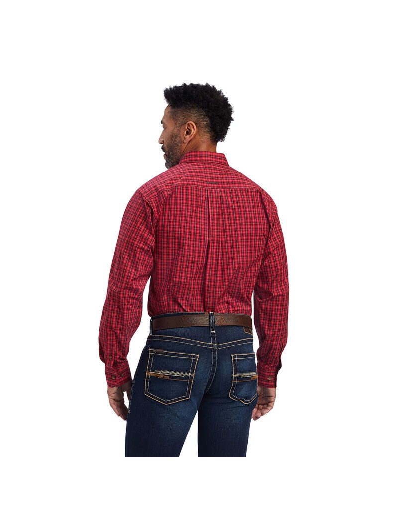 Ariat Team Mariano Fitted Shirt Tango Red | FMAIEH-862