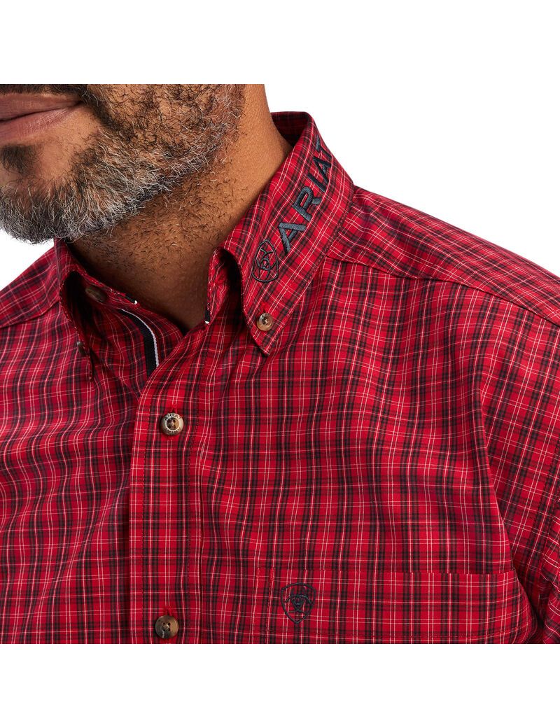 Ariat Team Mariano Fitted Shirt Tango Red | FMAIEH-862