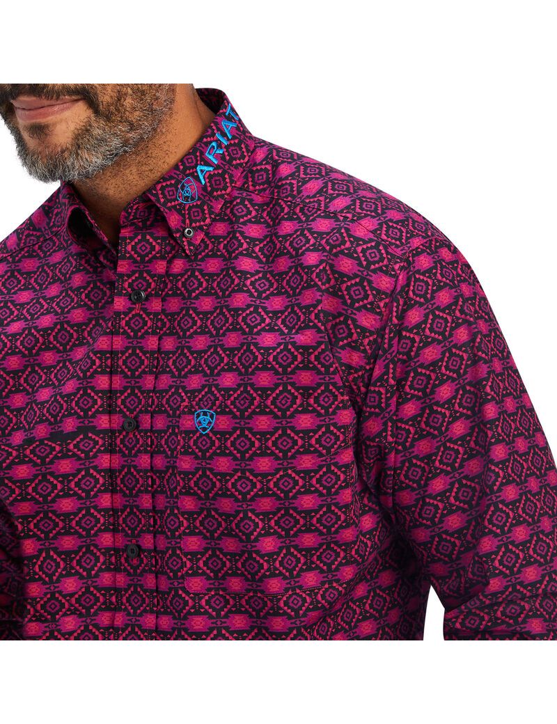 Ariat Team Markus Classic Fit Shirt Magenta Purple | QJALFS-248