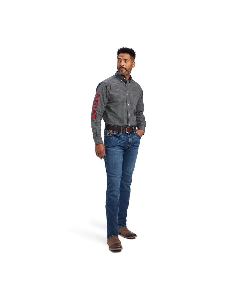 Ariat Team Massimo Classic Fit Shirt Tango Red | UOJREV-720