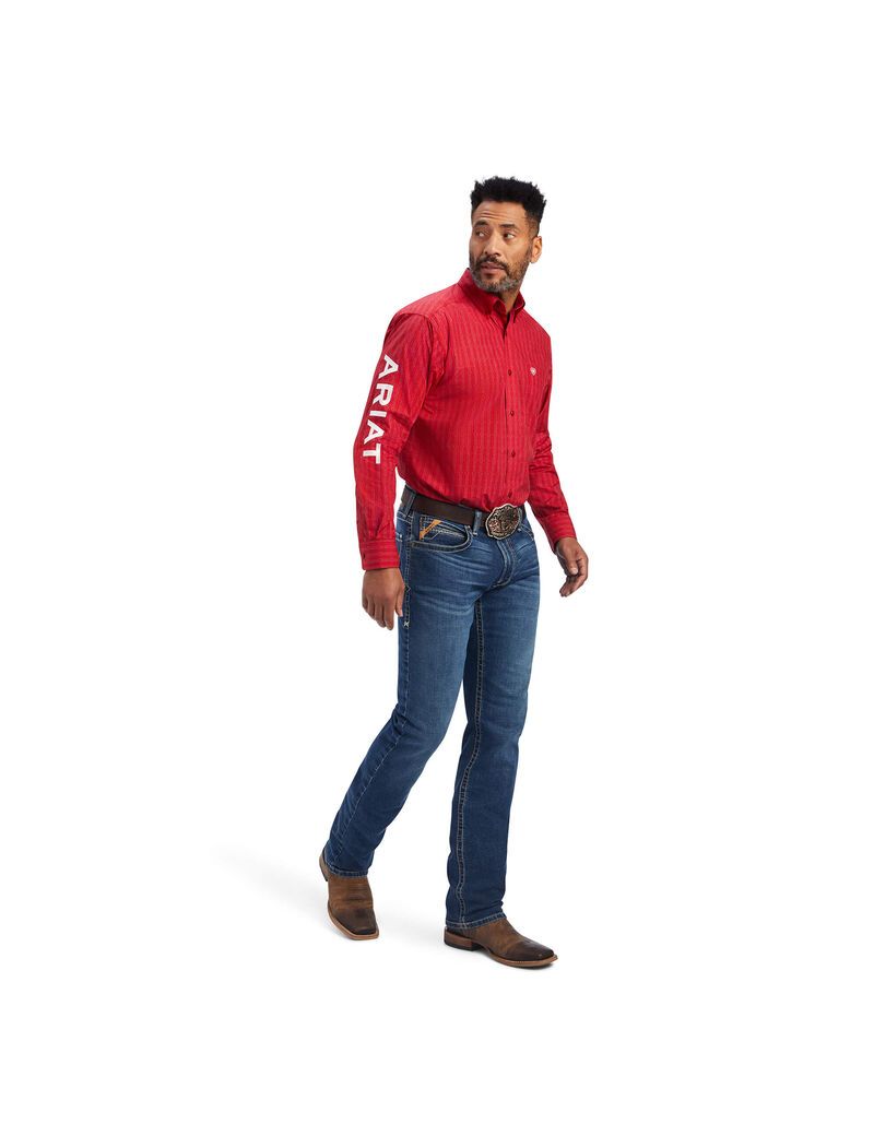 Ariat Team Maximus Classic Fit Shirt Tango Red | KAQIUZ-542