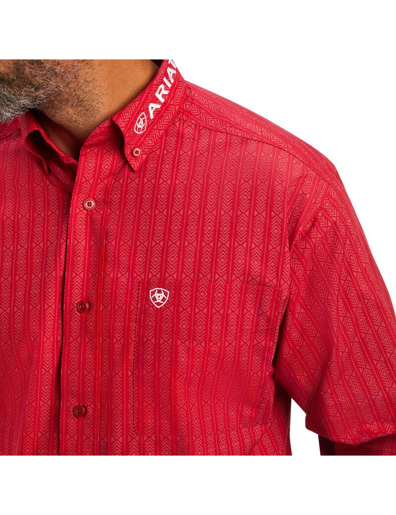 Ariat Team Maximus Classic Fit Shirt Tango Red | KAQIUZ-542