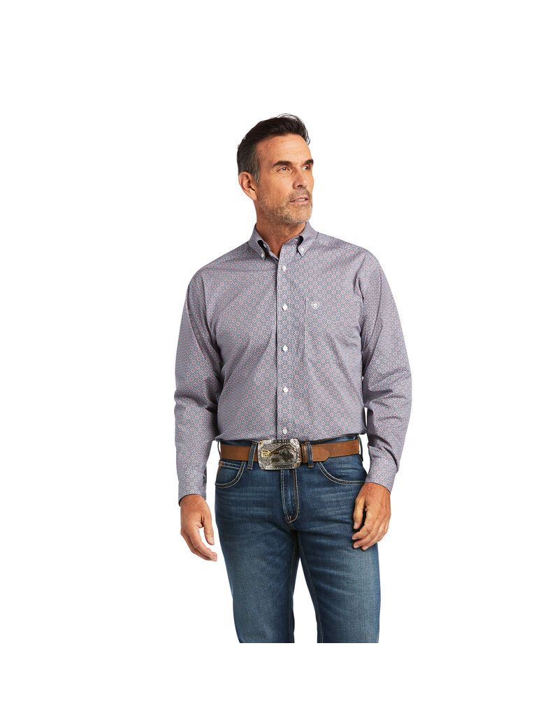 Ariat Tenzin Stretch Classic Fit Shirt Poppies | GHIDXQ-702