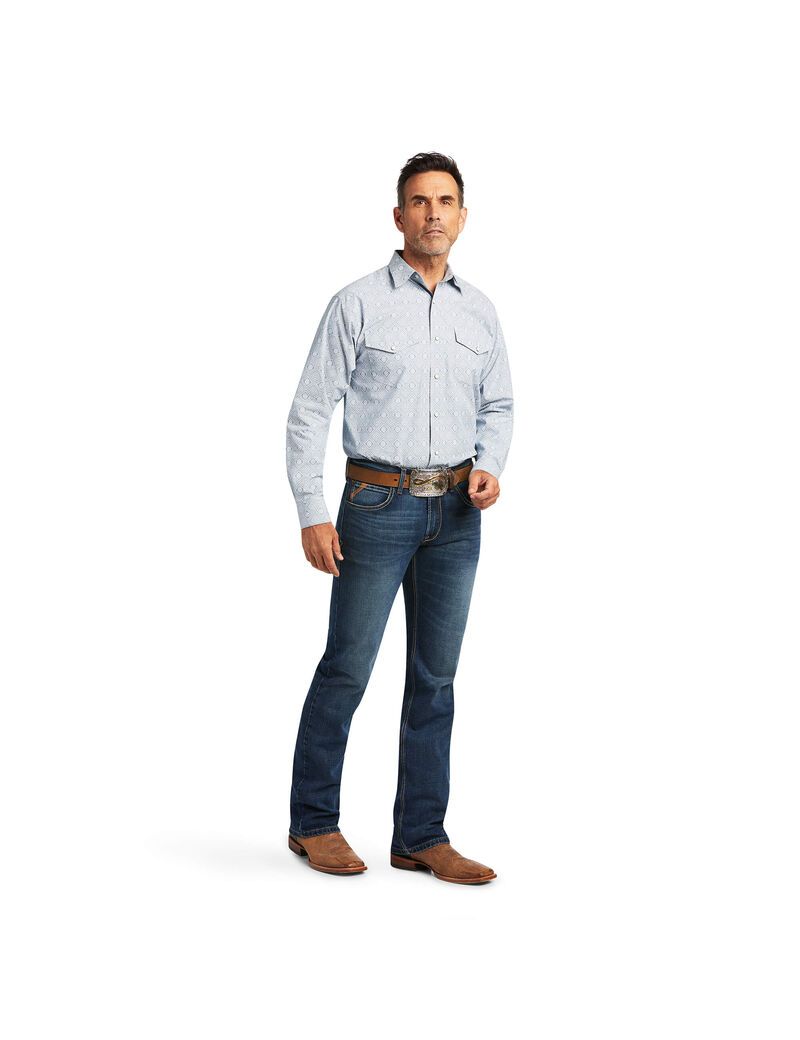 Ariat Tobin Classic Fit Shirt Skyfall | XDLFNG-973