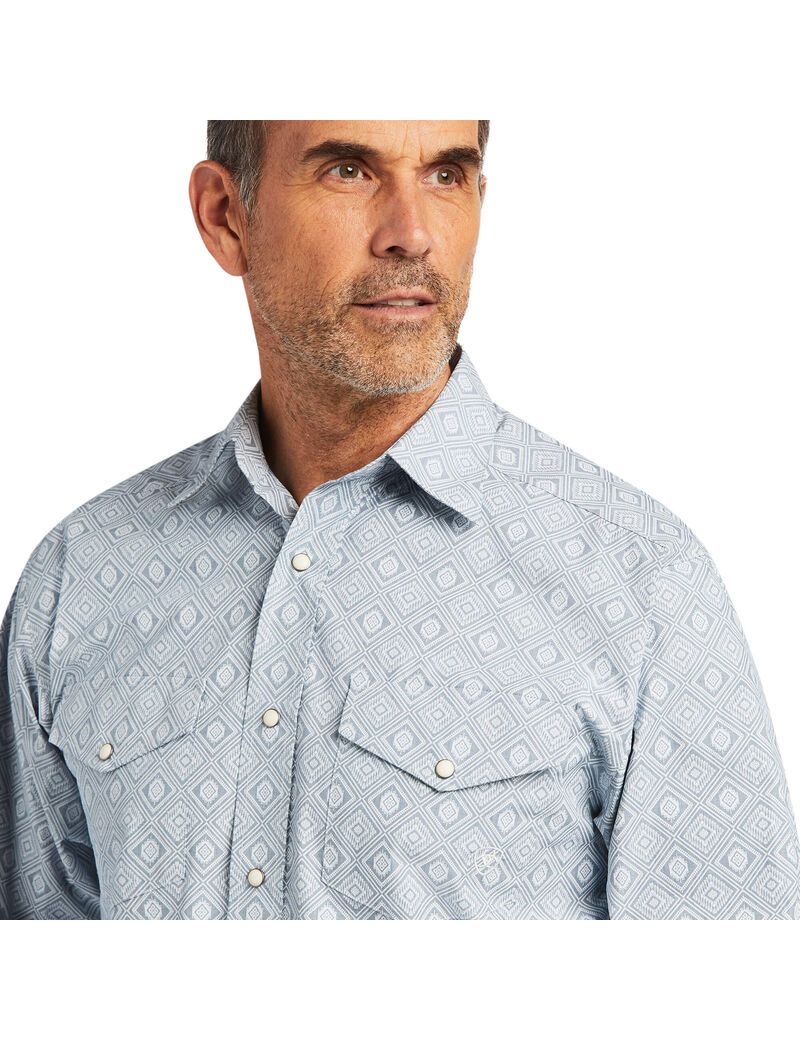 Ariat Tobin Classic Fit Shirt Skyfall | XDLFNG-973