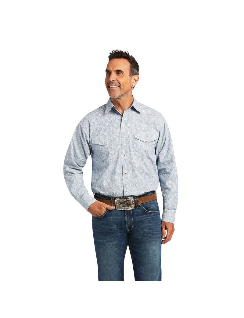 Ariat Tobin Classic Fit Shirt Skyfall | XDLFNG-973