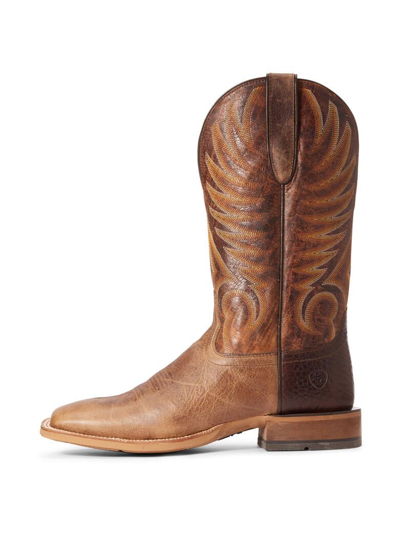 Ariat Toledo Western Boot Natural Crunch | VFKEWC-453