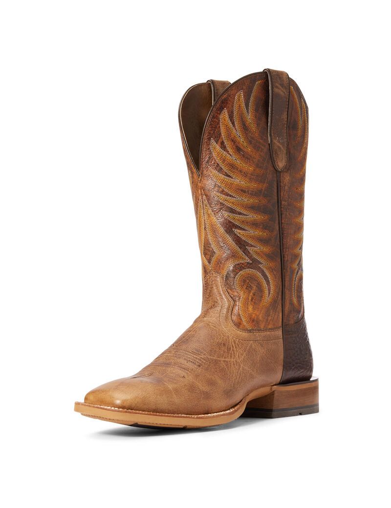 Ariat Toledo Western Boot Natural Crunch | VFKEWC-453