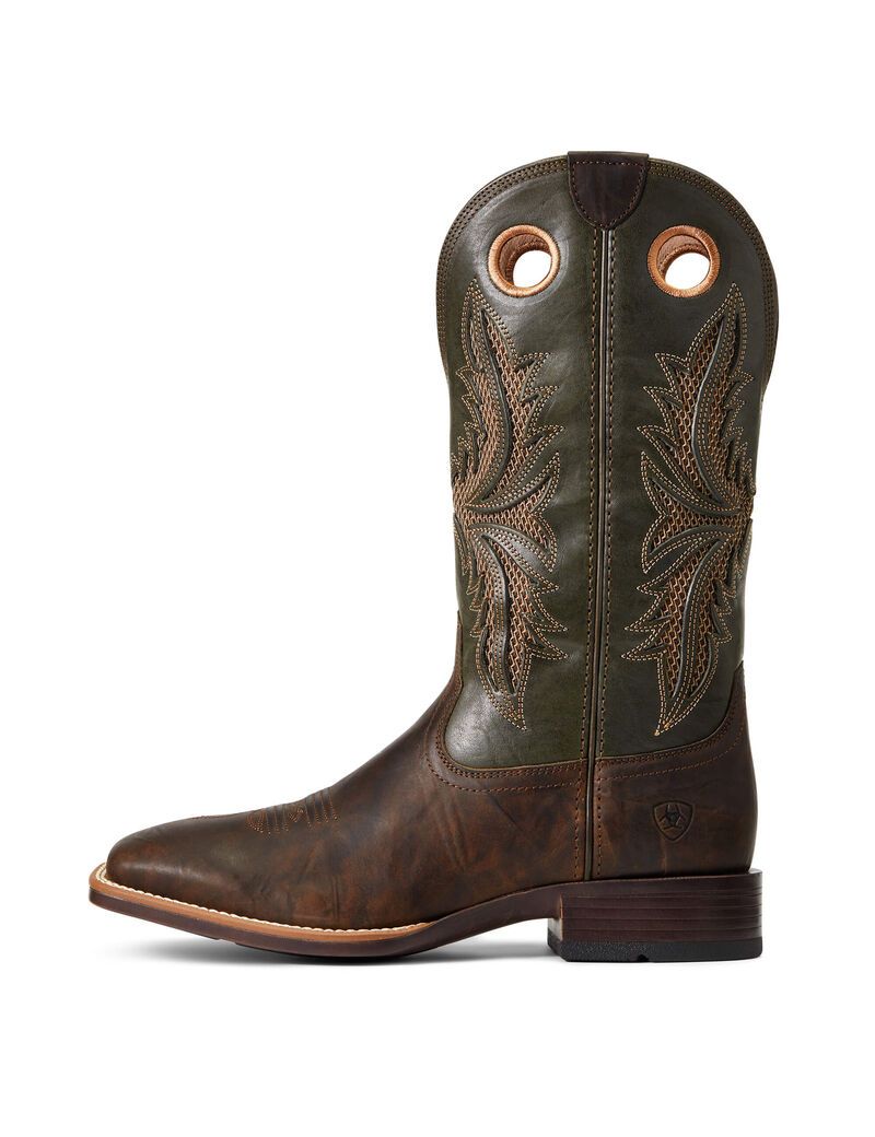 Ariat Toughy VentTek 360 Western Boot Herd Brown | WTIHSY-682