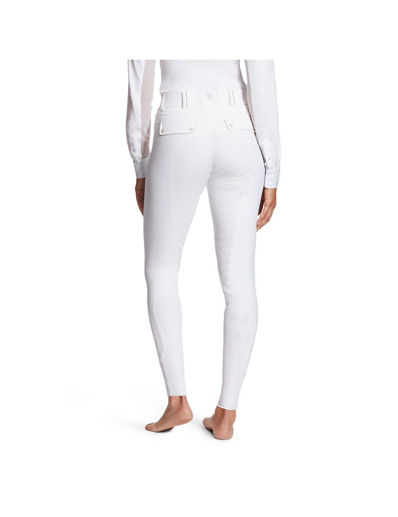 Ariat Tri Factor Grip Full Seat Breech White | DINWKL-321