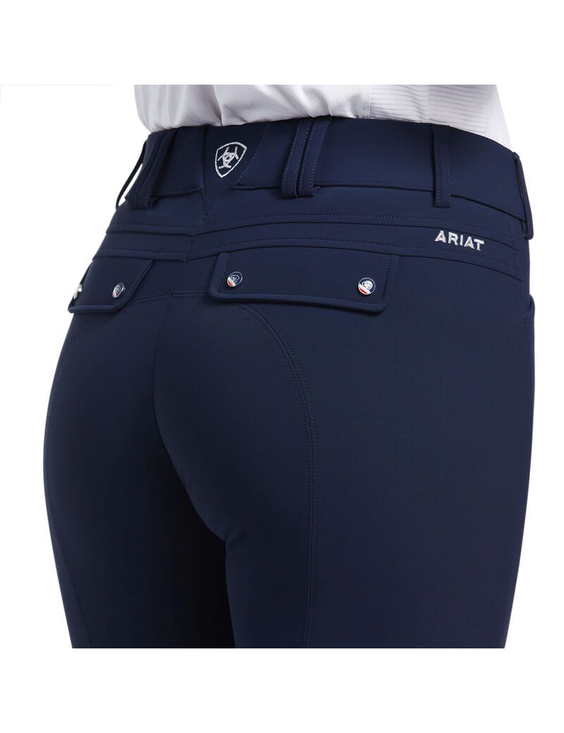 Ariat Tri Factor Grip Knee Patch Breech Navy | HZVNUQ-984