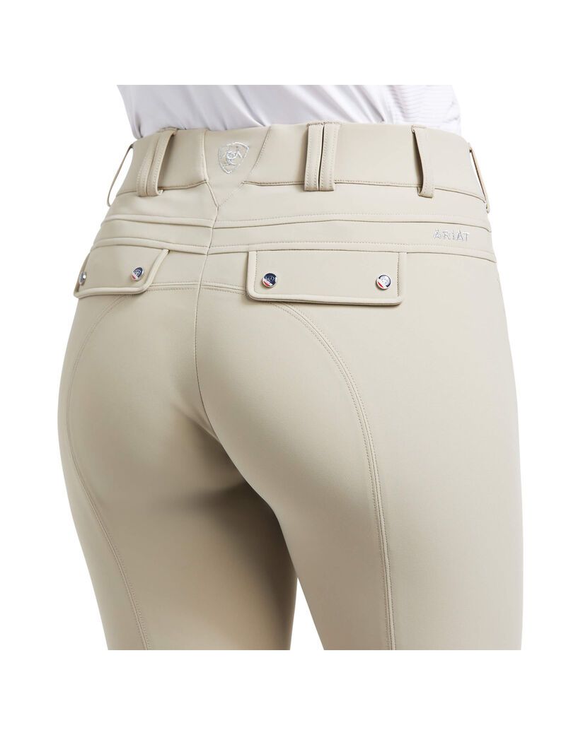 Ariat Tri Factor Grip Knee Patch Breech Tan | XAKNCJ-348