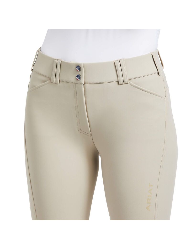 Ariat Tri Factor Grip Knee Patch Breech Tan | XAKNCJ-348