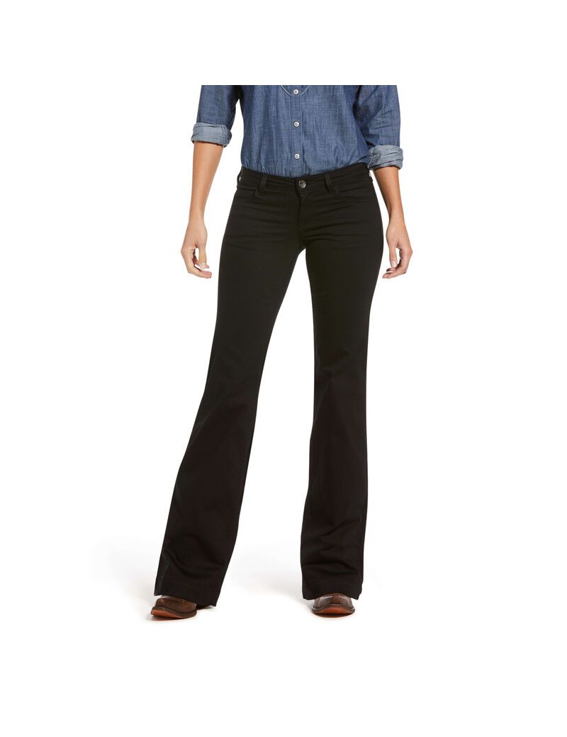 Ariat Trouser Mid Rise Forever Wide Leg Pant Rinse | XFJPDS-729