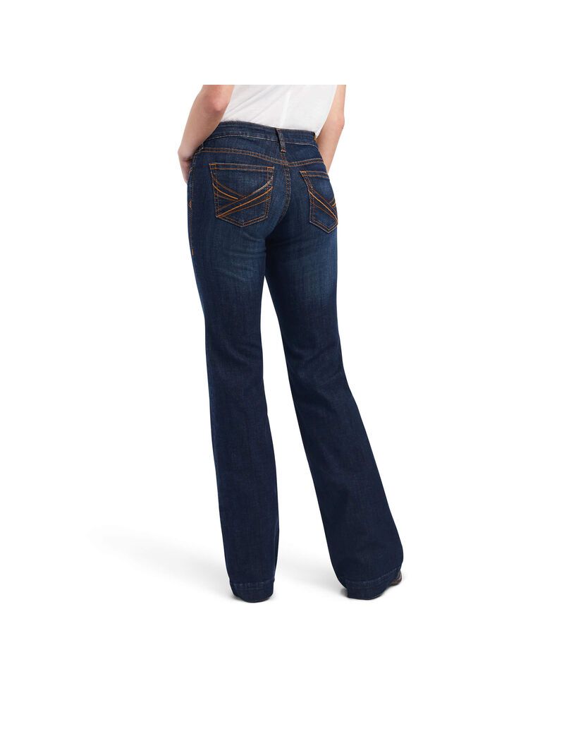 Ariat Trouser Mid Rise Lexie Wide Leg Jean Rascal | HVCZGO-143