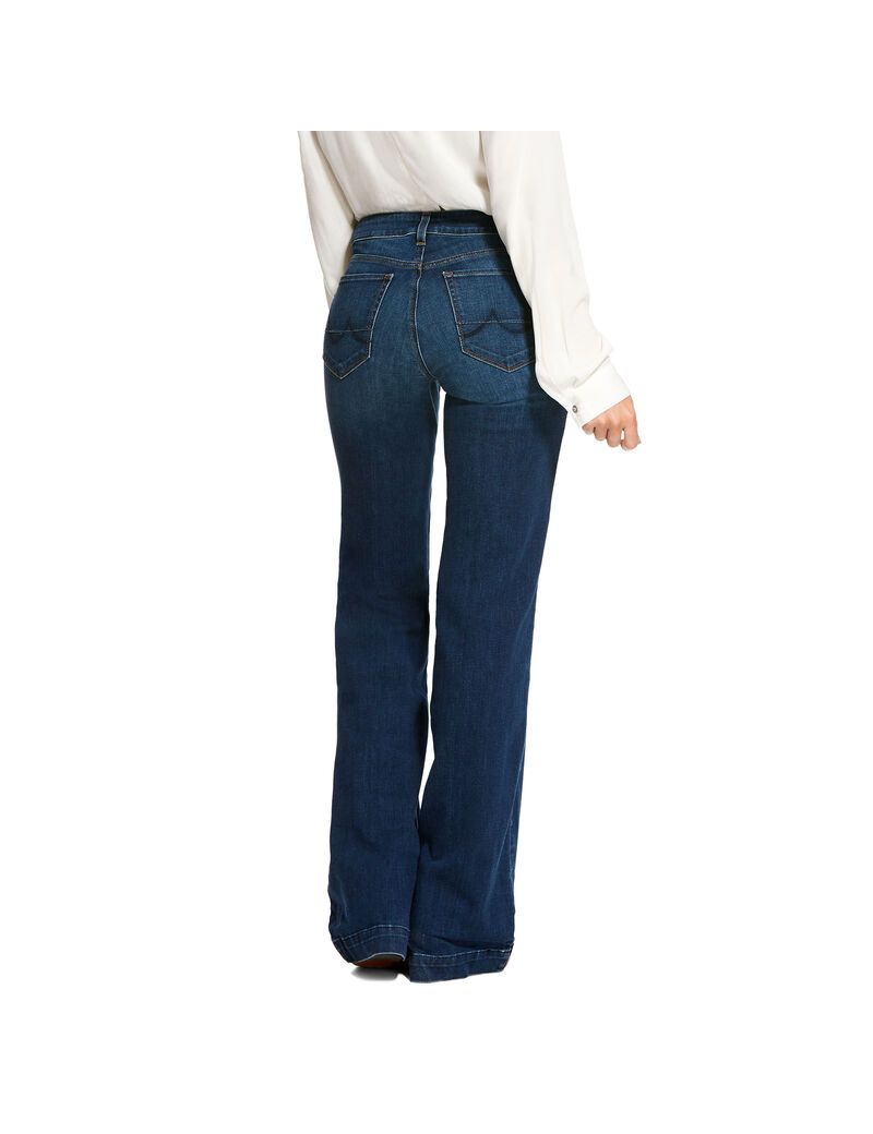 Ariat Trouser Mid Rise Stretch Kelsea Wide Leg Jean Joanna | UKTQSY-561