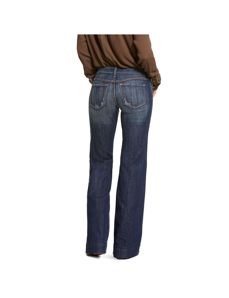 Ariat Trouser Mid Rise Stretch Lucy Wide Leg Jean Pacific | CMUJEQ-286