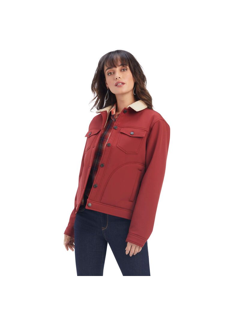 Ariat Trucker Softshell Jacket Rouge Red | AKGOPT-097