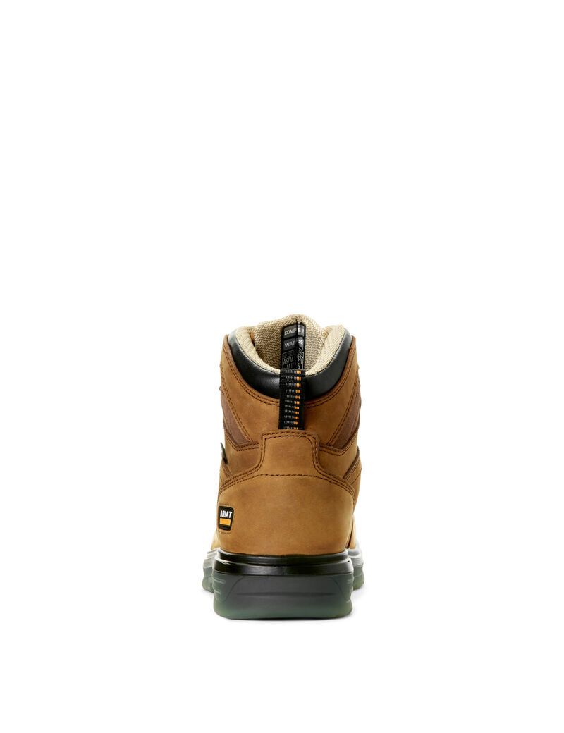 Ariat Turbo 6' Waterproof Work Boot Aged Bark | OARGVQ-507