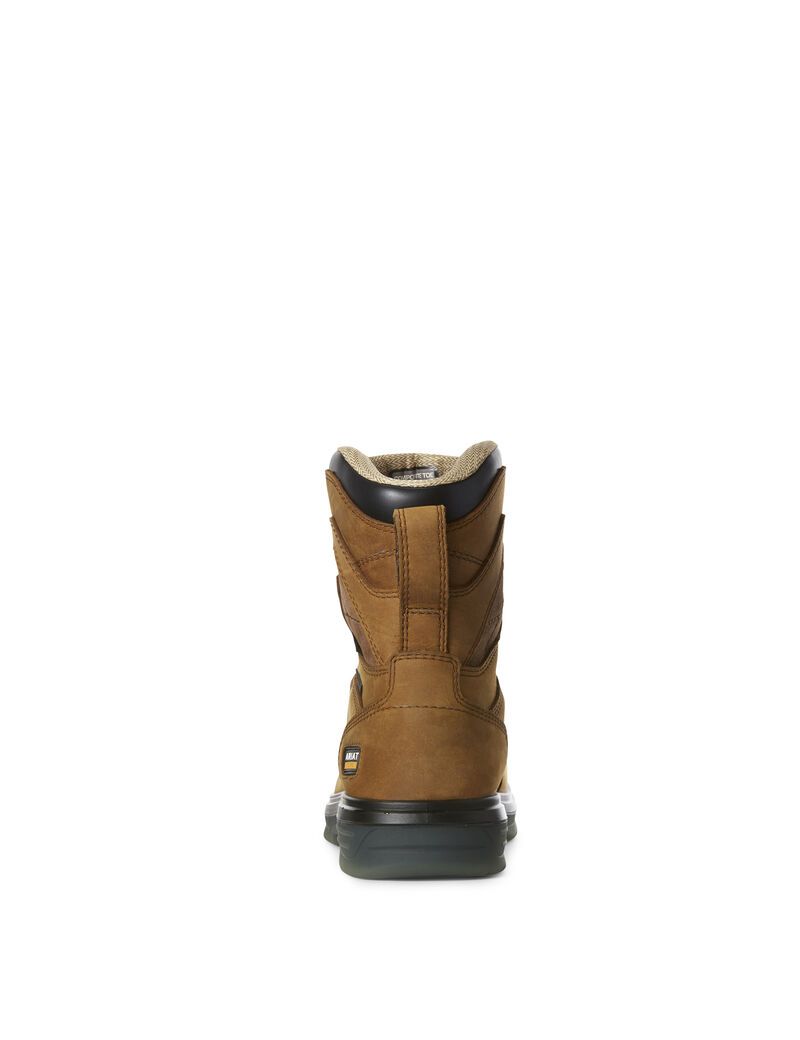 Ariat Turbo 8' Waterproof Carbon Toe Work Boot Aged Bark | ZAWRDL-531