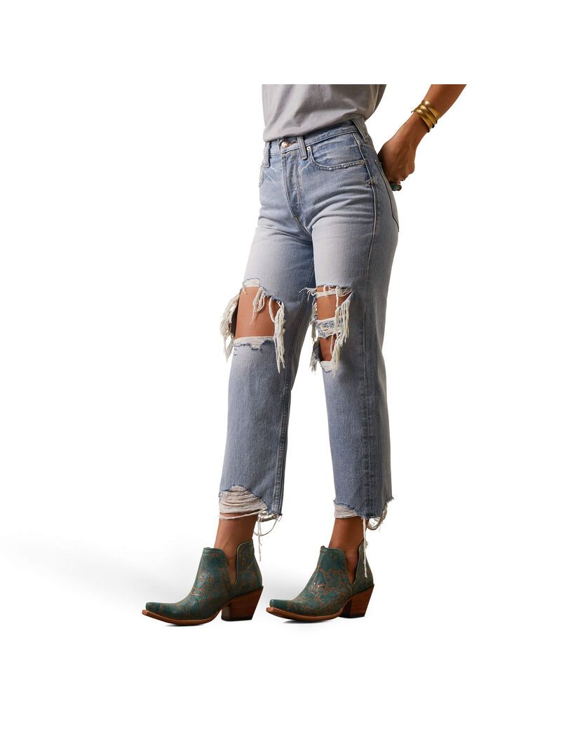 Ariat Ultra High Rise Tomboy Straight Jean Mykonos | ARWDSB-951