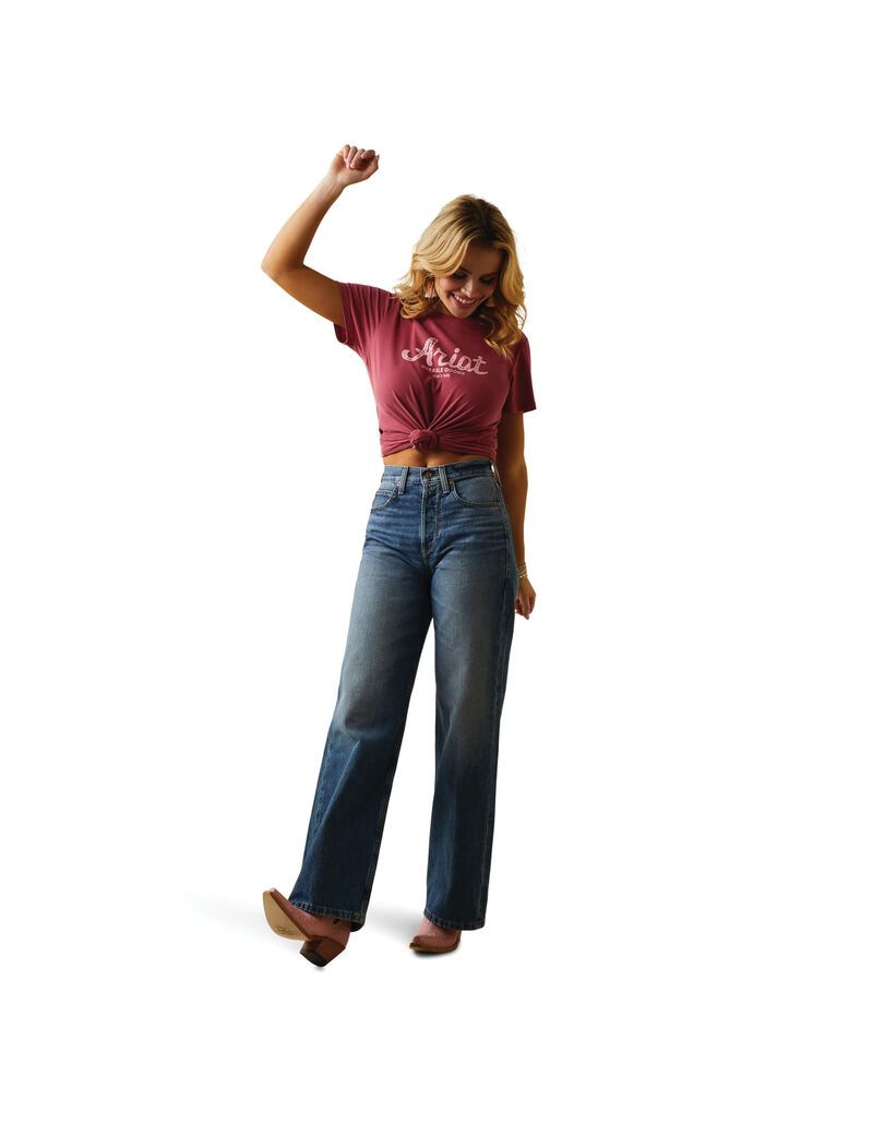 Ariat Ultra High Rise Tomboy Wide Jean Moana | WONRCI-947