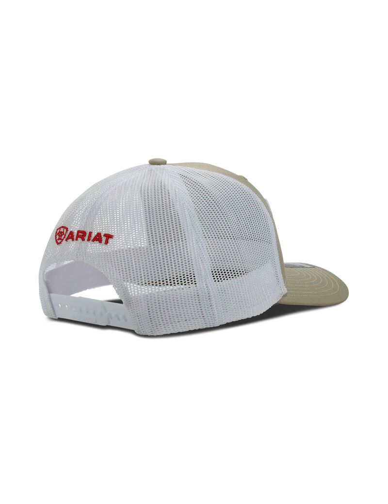 Ariat Usa flag patch logo cap Tan | MQXAJP-730