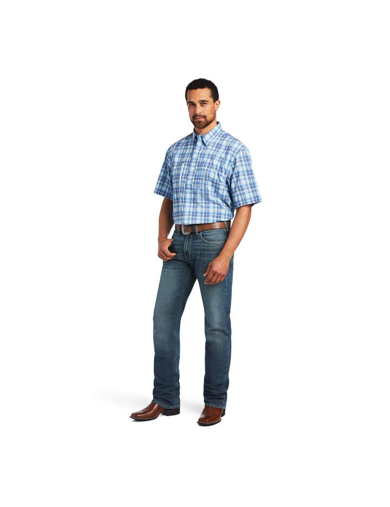 Ariat VentTEK Classic Fit Shirt Dutch Blue Plaid | UAVKNB-641