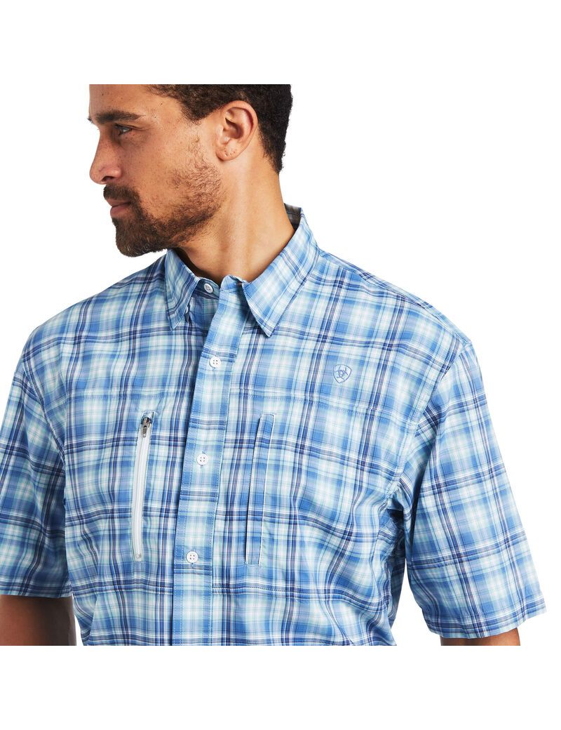 Ariat VentTEK Classic Fit Shirt Dutch Blue Plaid | UAVKNB-641