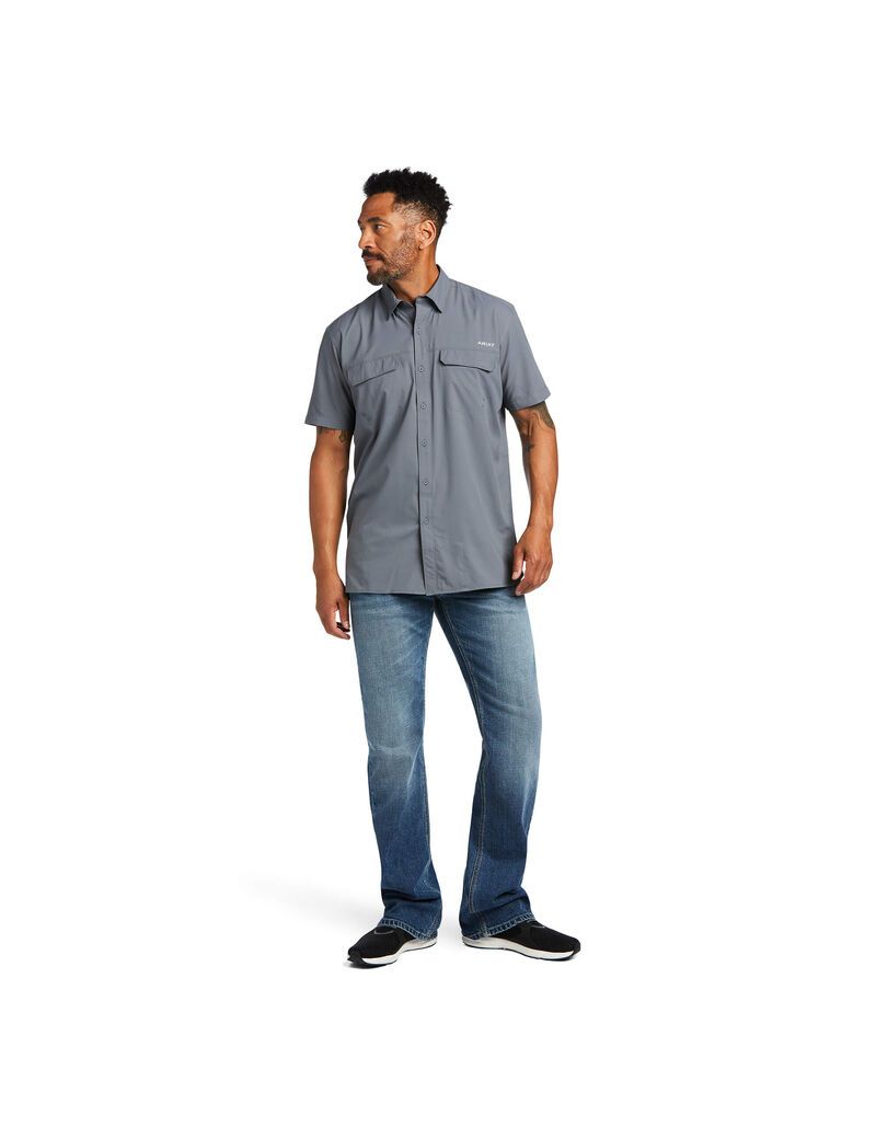 Ariat VentTEK Outbound Fitted Shirt Carbon Zero | ABYCQR-896