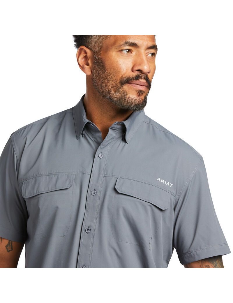 Ariat VentTEK Outbound Fitted Shirt Carbon Zero | ABYCQR-896