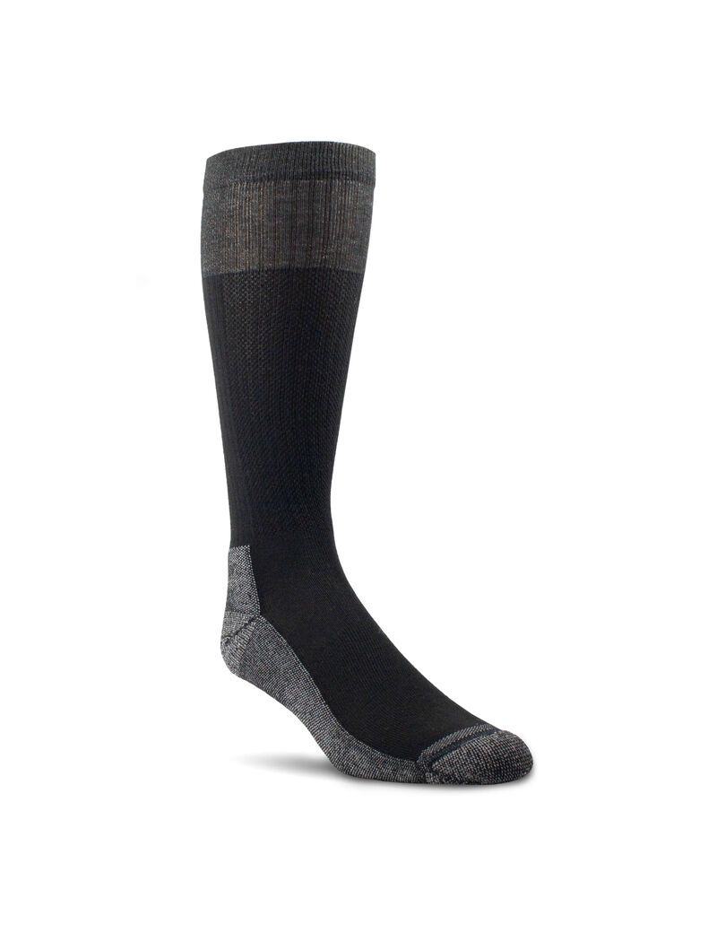 Ariat VentTEK Over the Calf Western Boot Sock 2 Pair Pack Black | XQHONB-243