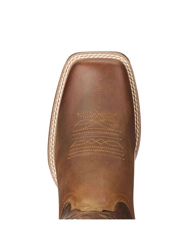 Ariat VentTEK Ultra Western Boot Distressed Brown | OHTGRN-376