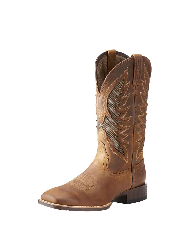 Ariat VentTEK Ultra Western Boot Distressed Brown | SRAJWV-804