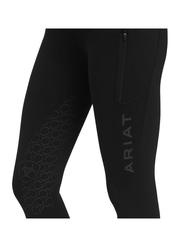 Ariat Venture Thermal Half Grip Tight Black | KBWLQU-643