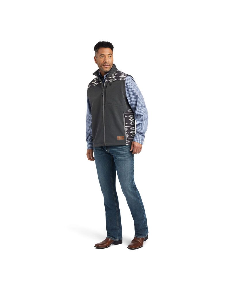 Ariat Vernon 2.0 Chimayo Softshell Vest Charcoal | LCRYGF-269