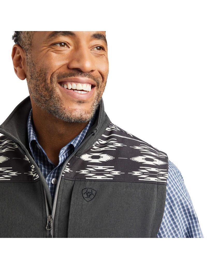 Ariat Vernon 2.0 Chimayo Softshell Vest Charcoal | LCRYGF-269