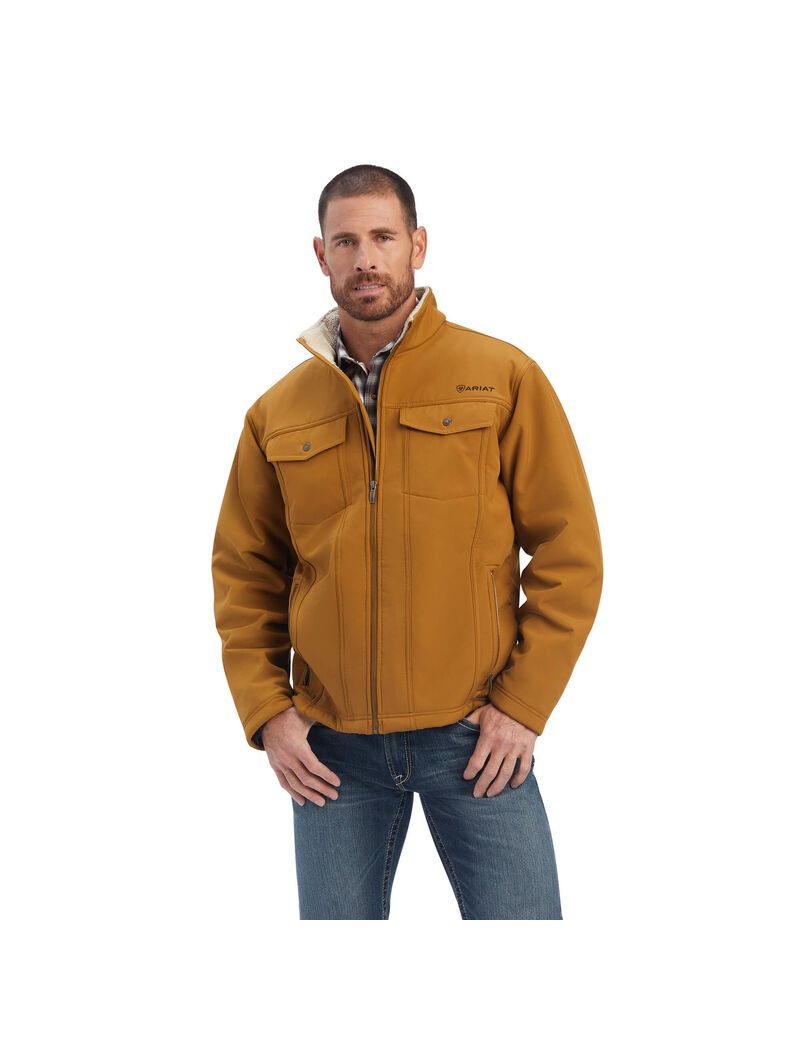 Ariat Vernon Sherpa Jacket Bronze Brown | NIBYUF-713