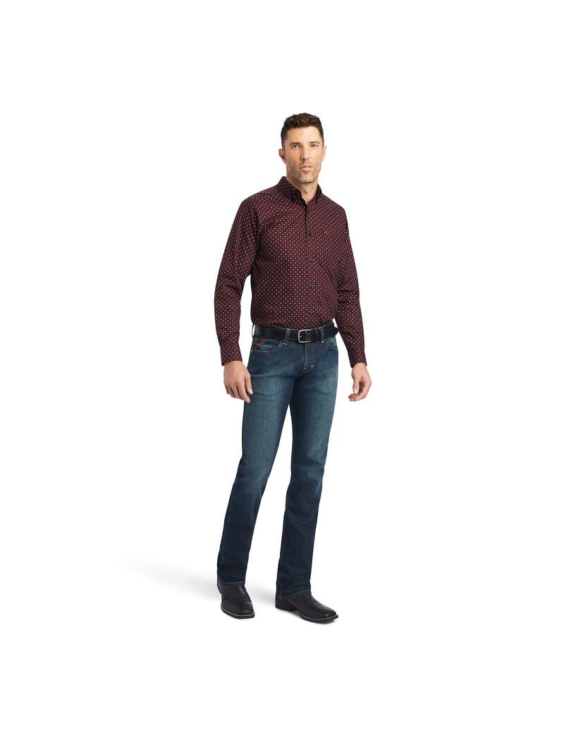 Ariat Wesson Fitted Shirt Rio Red | IDUOMP-730