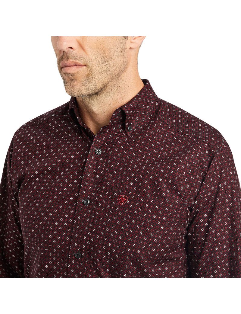 Ariat Wesson Fitted Shirt Rio Red | IDUOMP-730