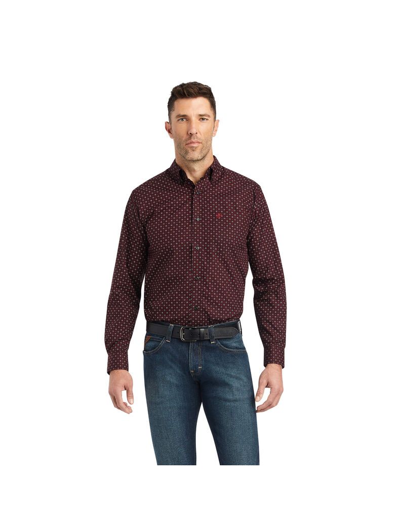 Ariat Wesson Fitted Shirt Rio Red | IDUOMP-730